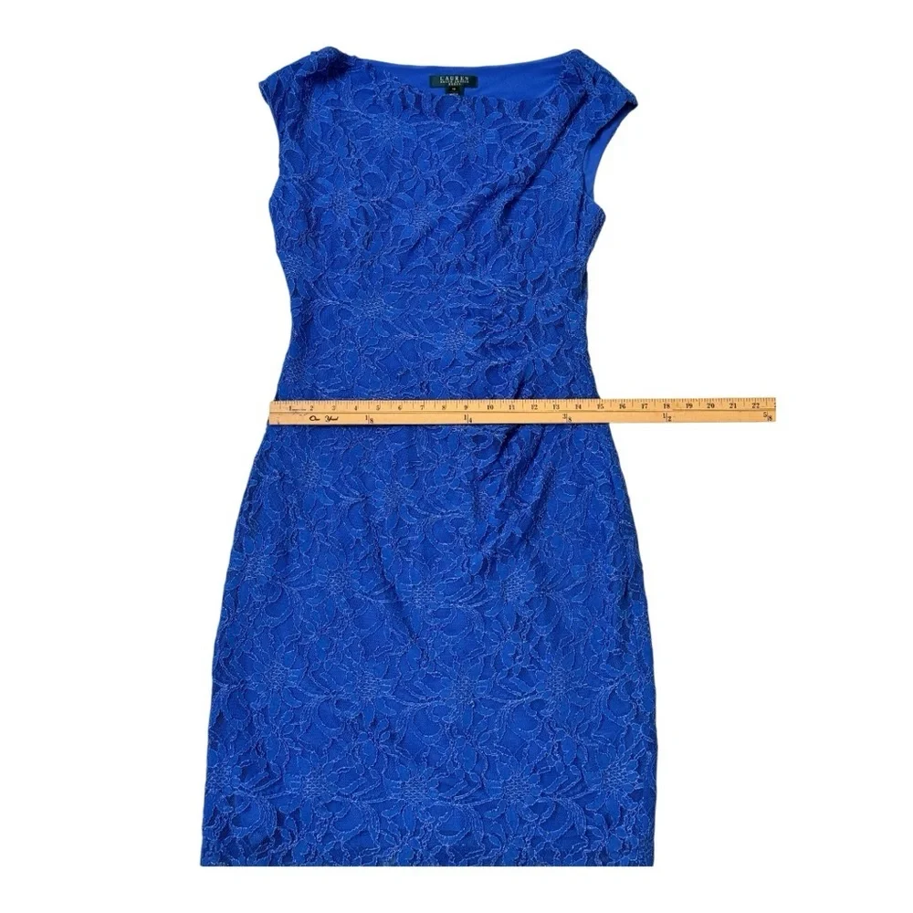 RALPH LAUREN Womens Petite
Sleeveless Bodycon Dress Blue Floral Size 10 - Picture 4 of 5